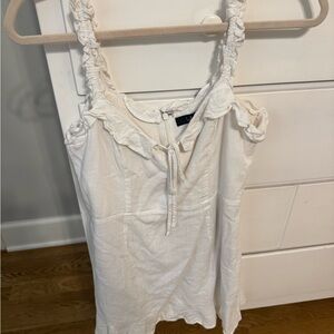 Lulu's White Ruffled Mini Dress